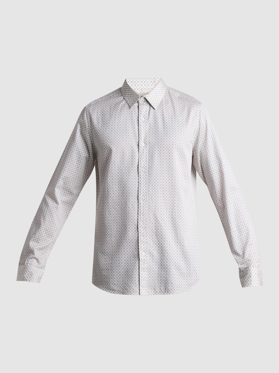 Light Brown Geometric Print Shirt