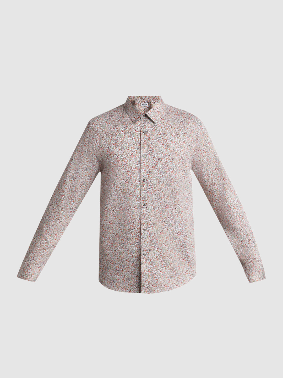 Brown Printed Cotton Shirt