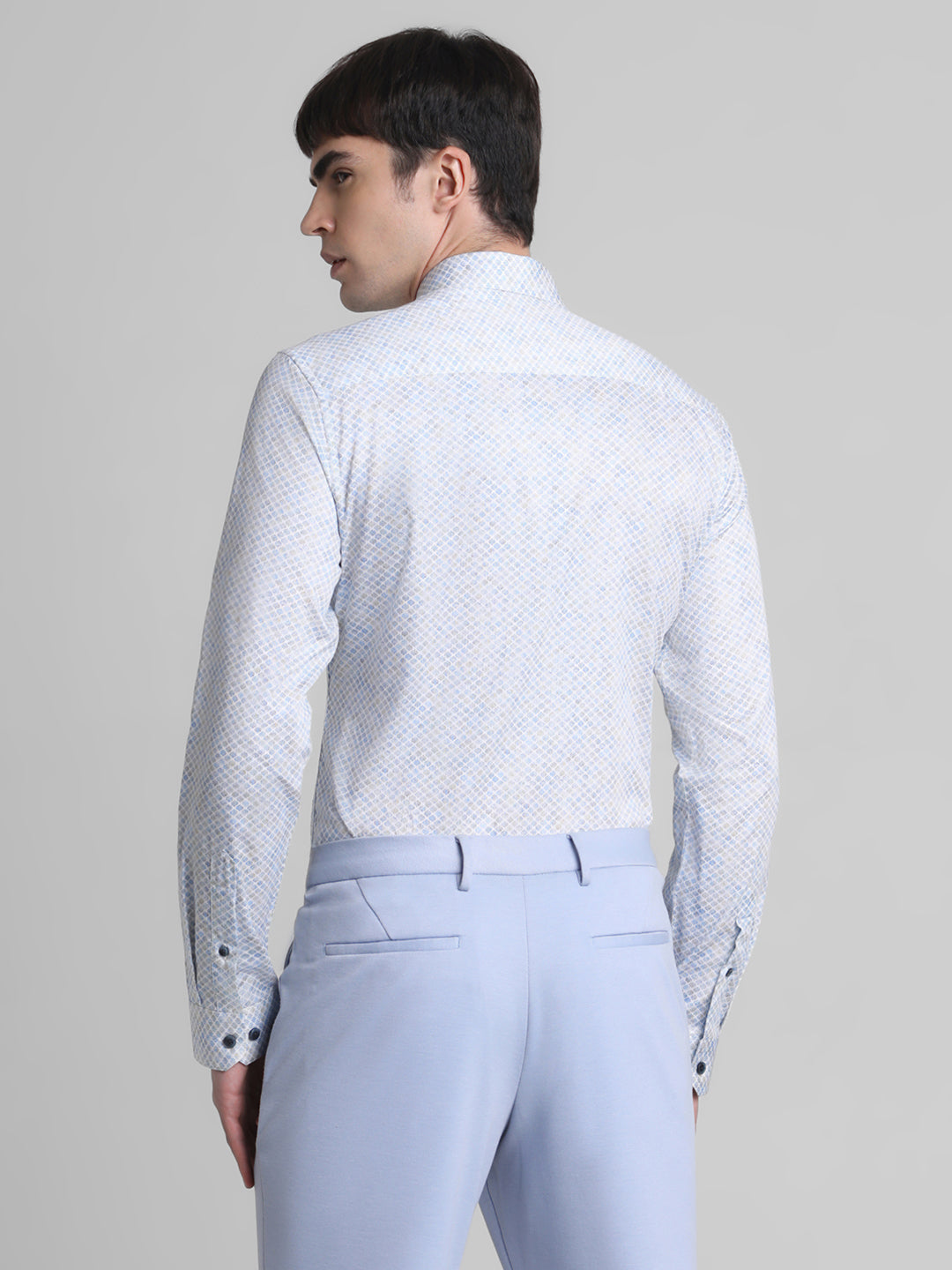 White Printed Cotton Shirt