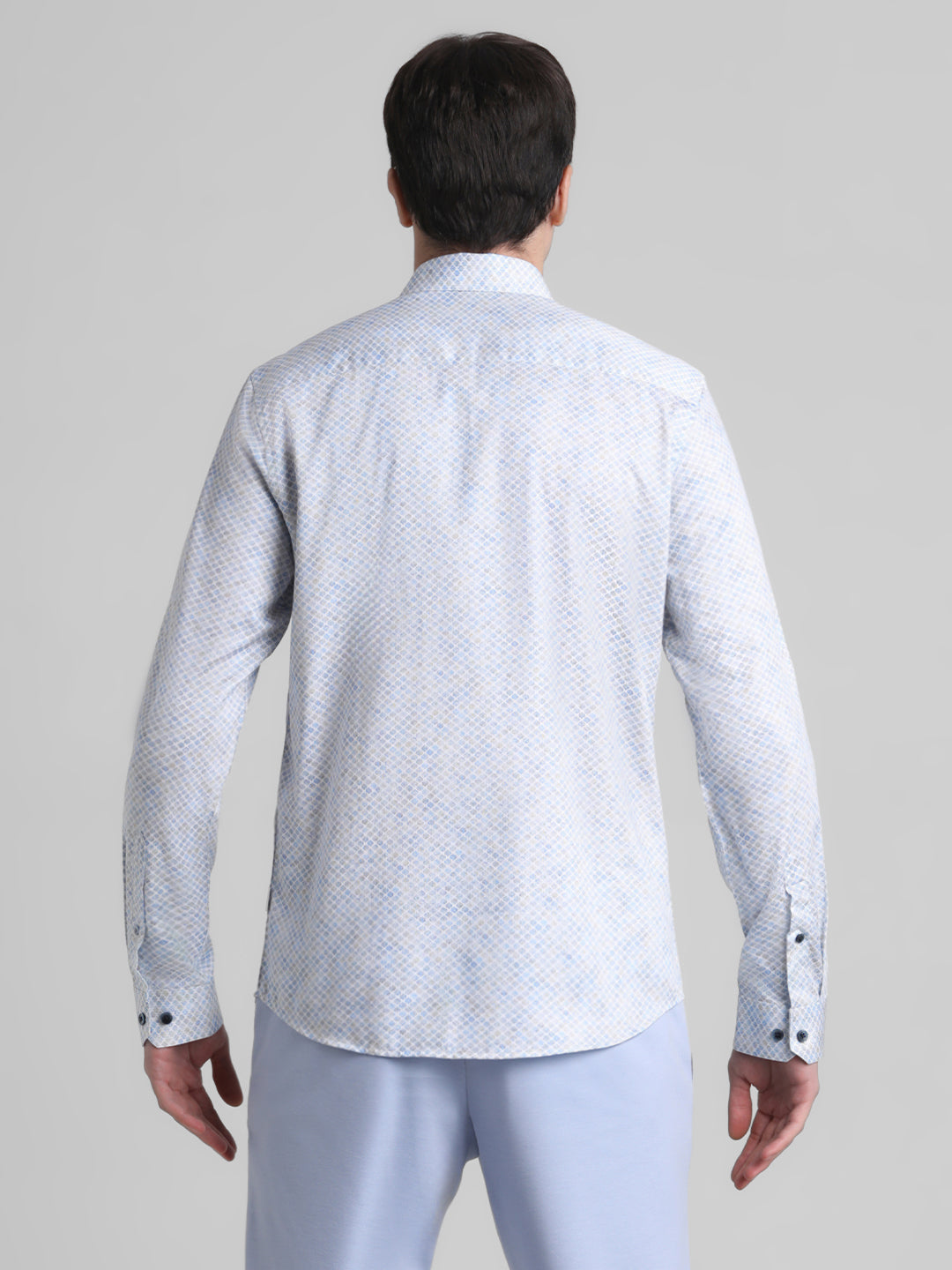 White Printed Cotton Shirt