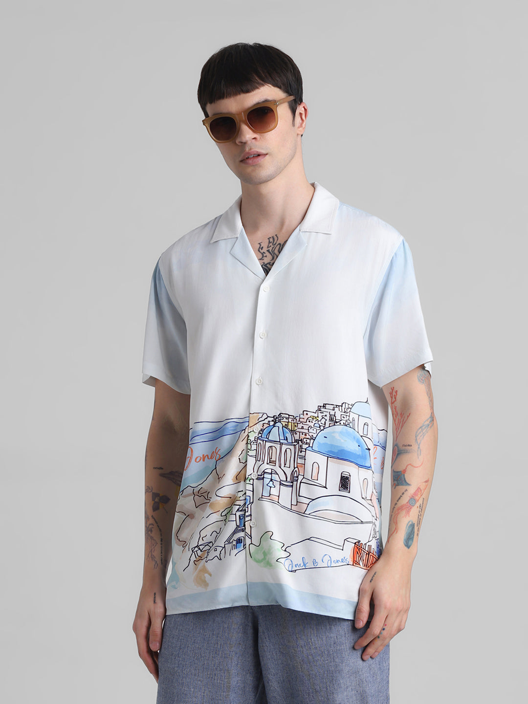 JACK&JONES Comfort Fit Placement Print Shirts