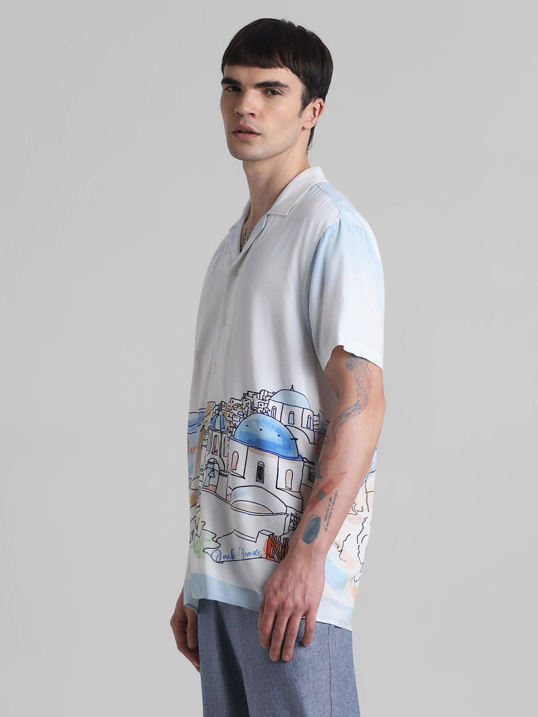 JACK&JONES Comfort Fit Placement Print Shirts