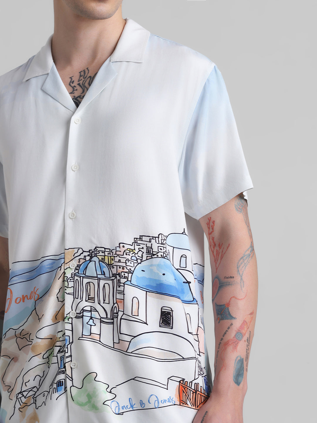 JACK&JONES Comfort Fit Placement Print Shirts