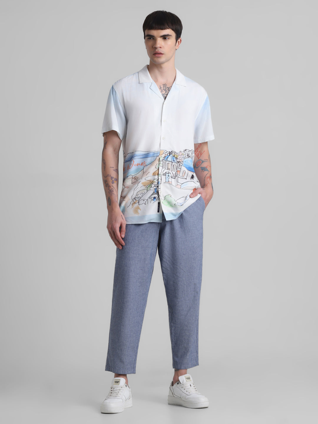 JACK&JONES Comfort Fit Placement Print Shirts