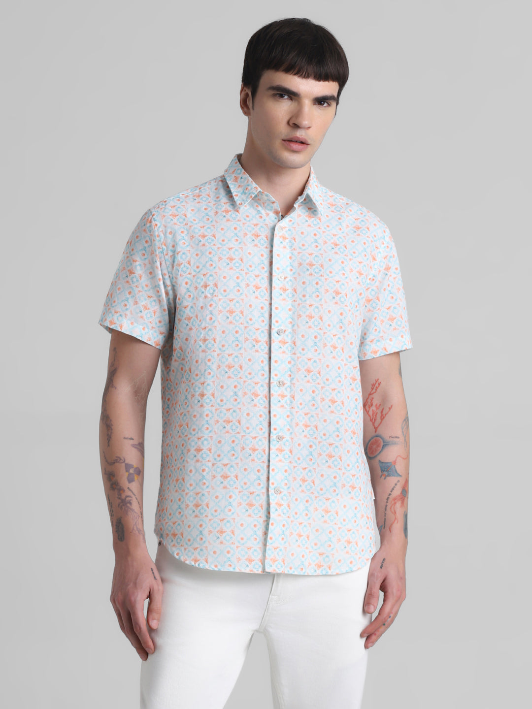 JACK&JONES Regular Fit Geometric Shirts