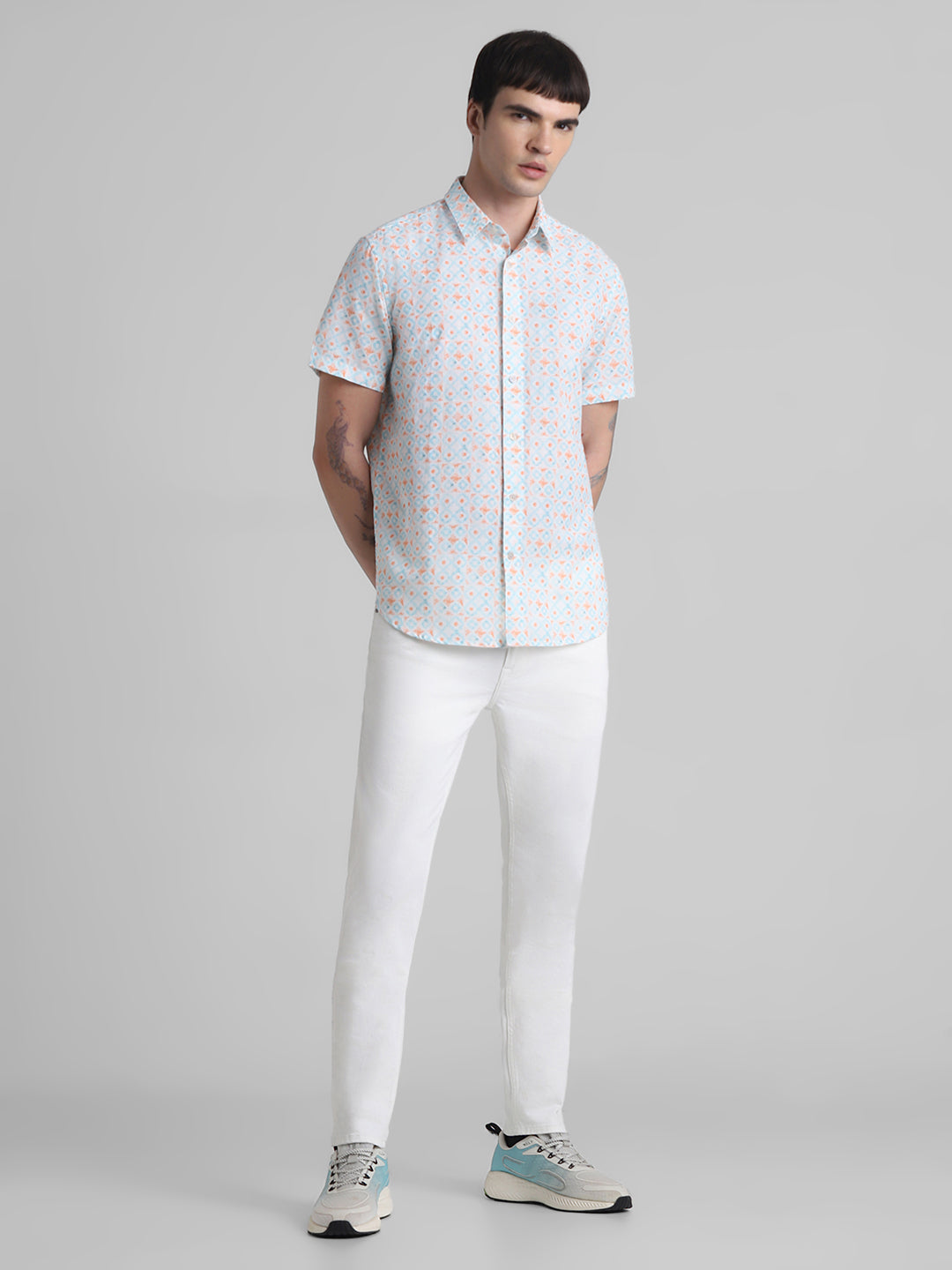JACK&JONES Regular Fit Geometric Shirts