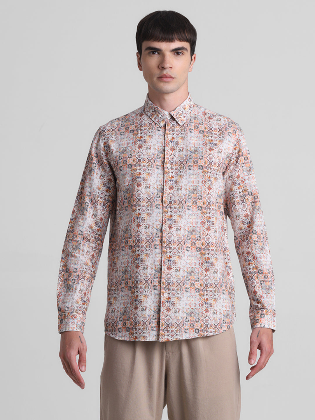 All-Over Mosaic Print Shirt