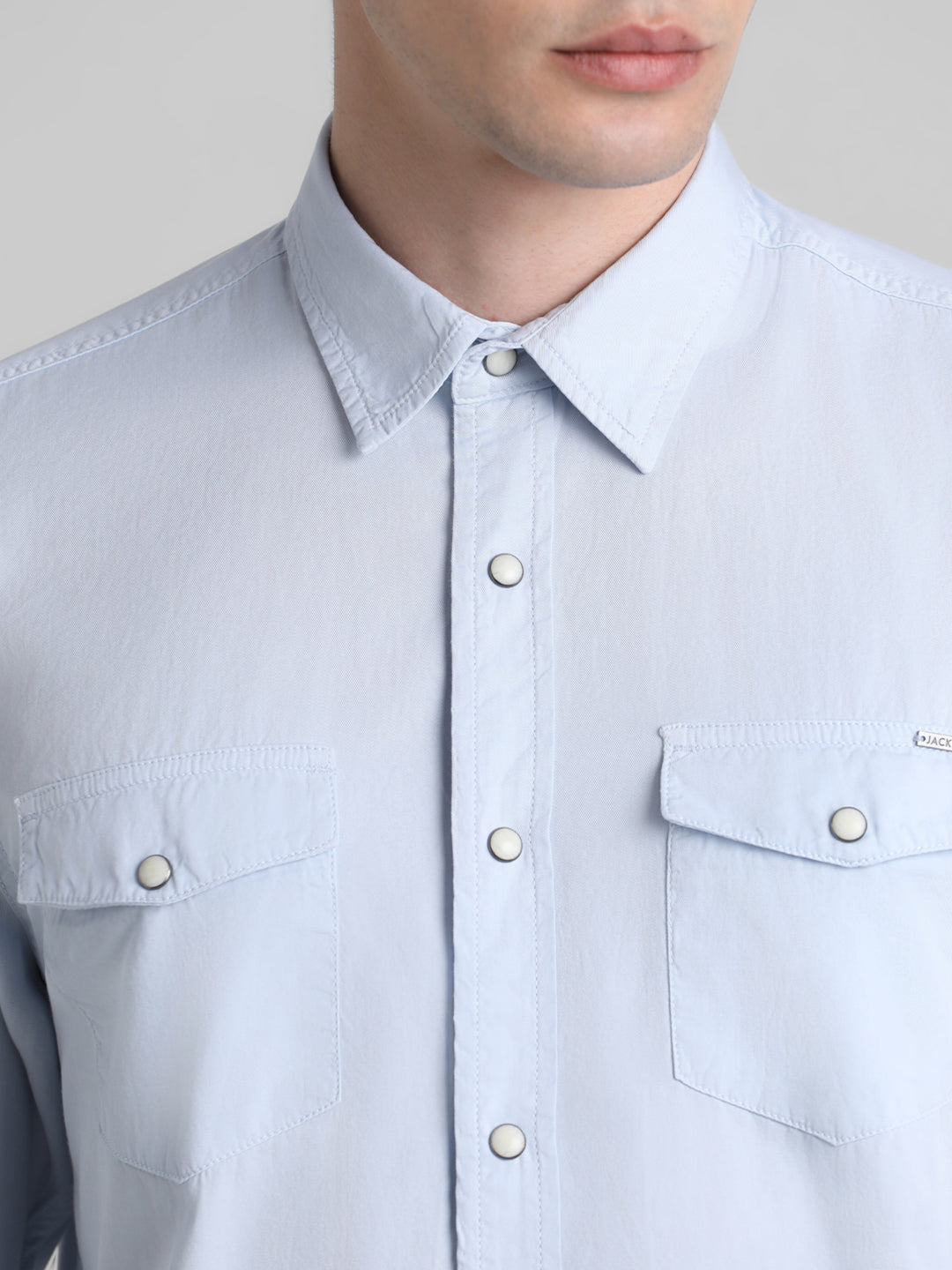 Light Blue Denim Full Sleeves Shirt