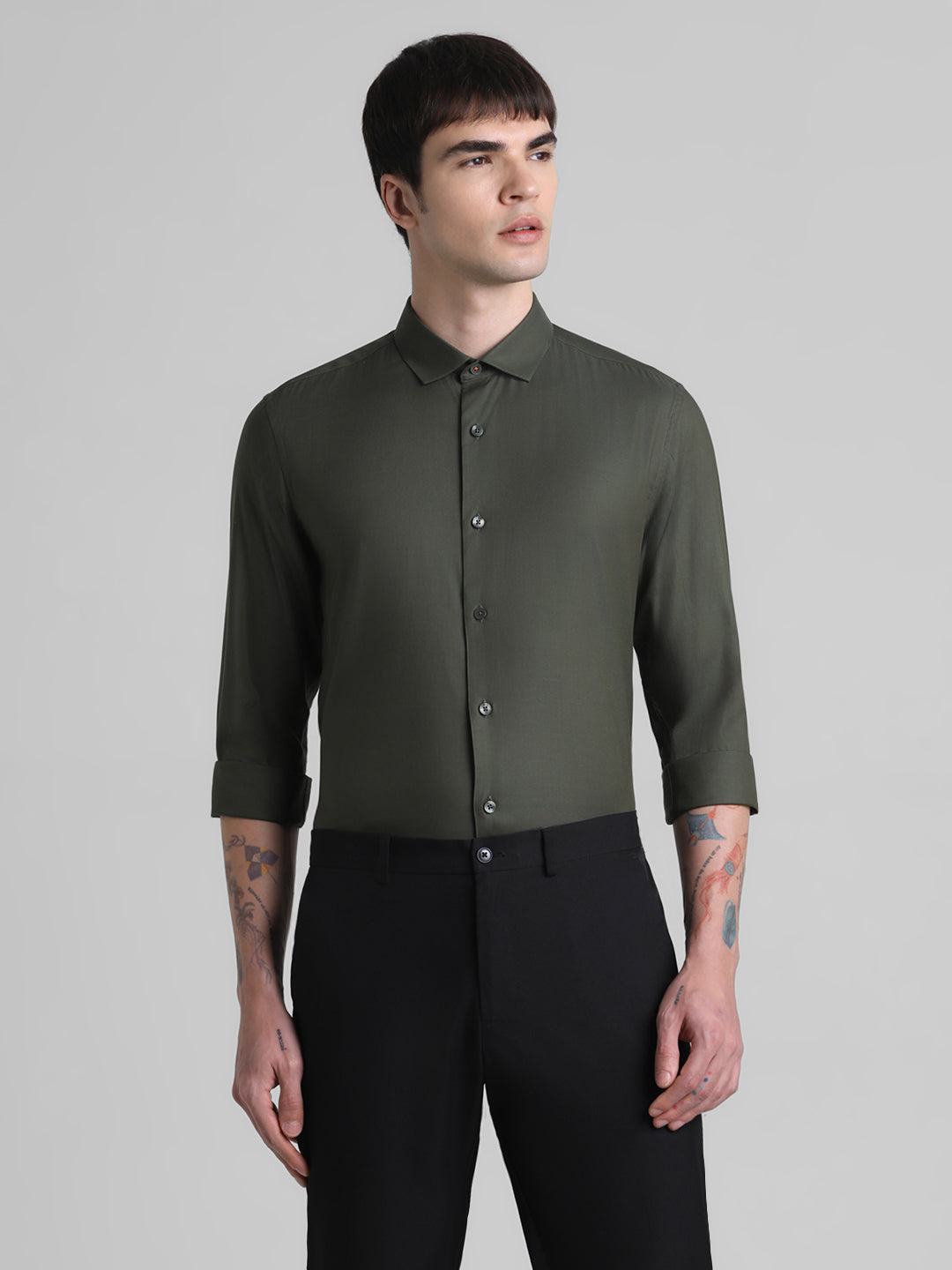Olive Full Sleeves Shirt