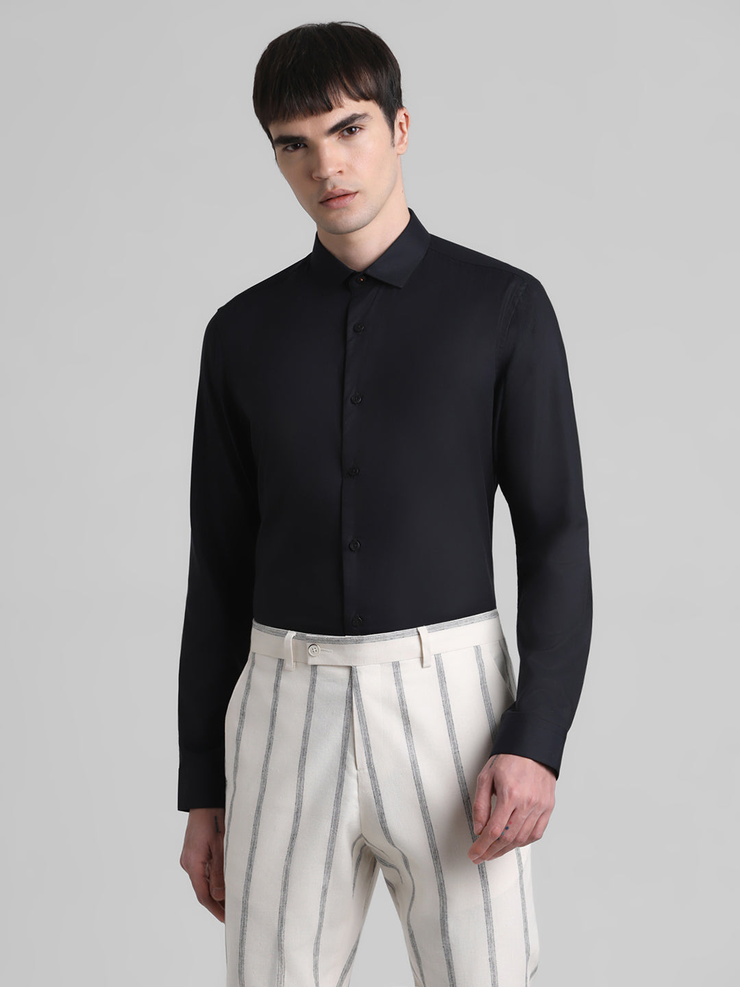 Black Check Full Sleeves Shirt