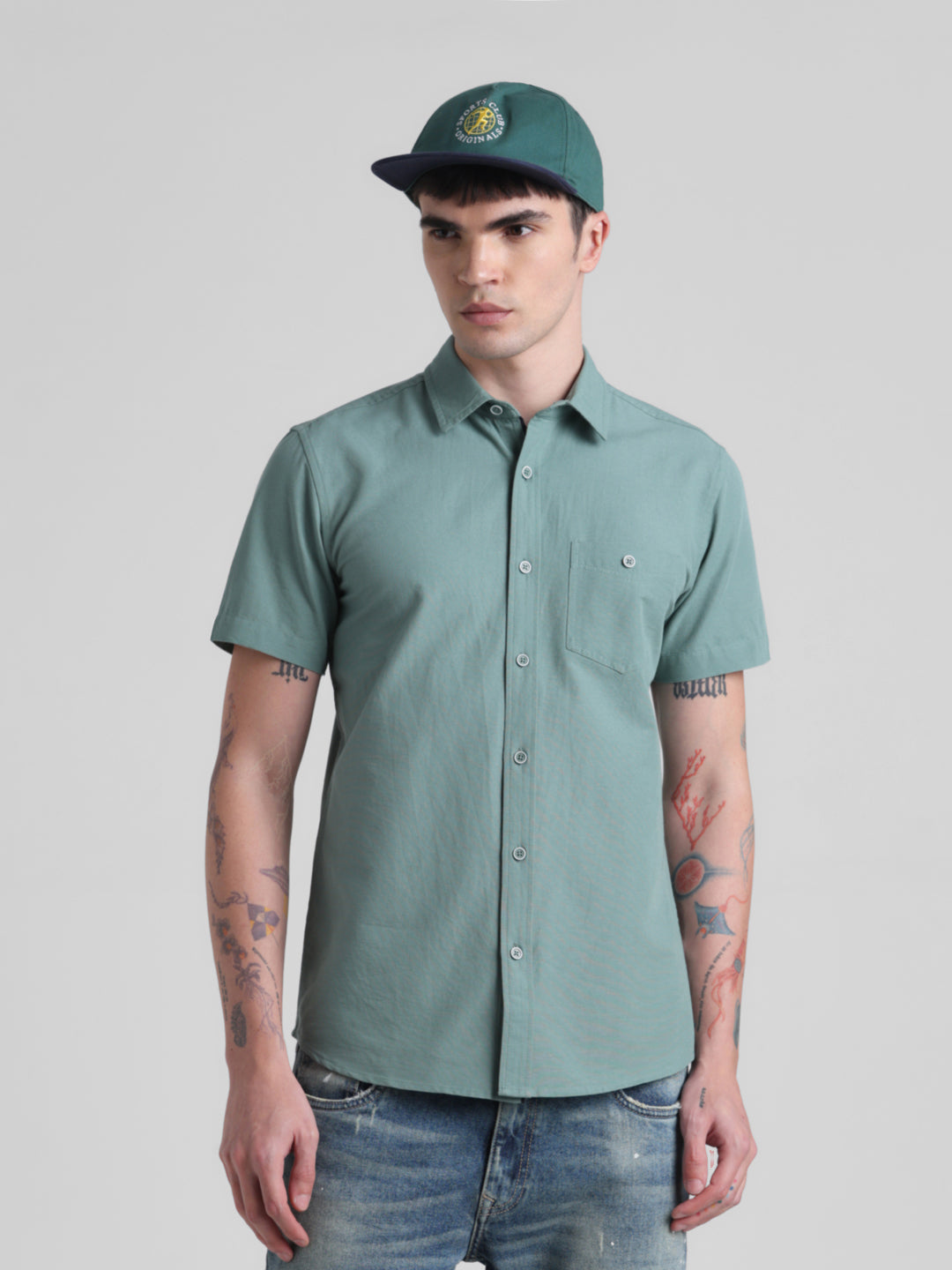 Green Short Sleeve Shirt - S