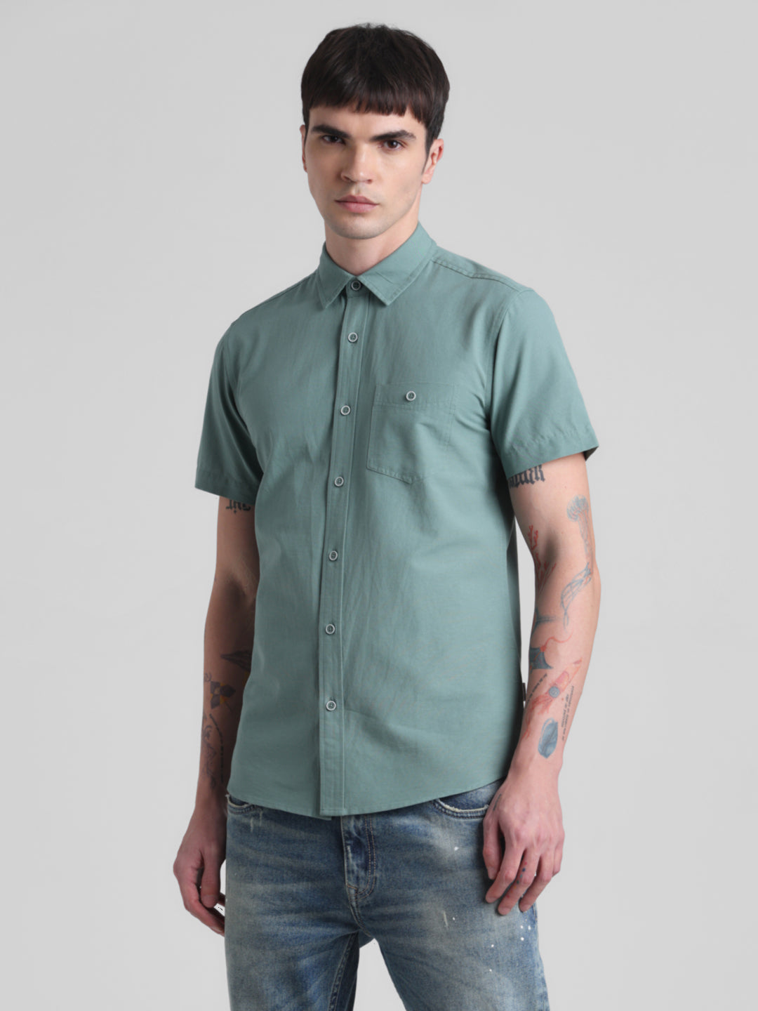 Green Short Sleeve Shirt