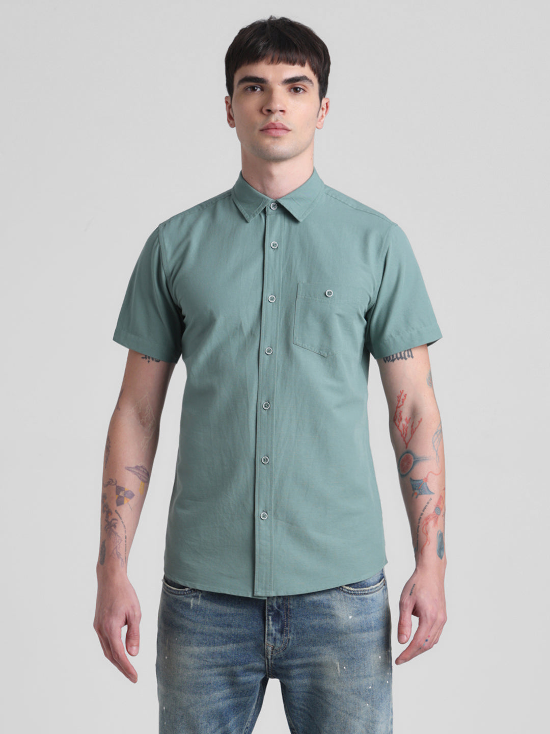 Green Short Sleeve Shirt