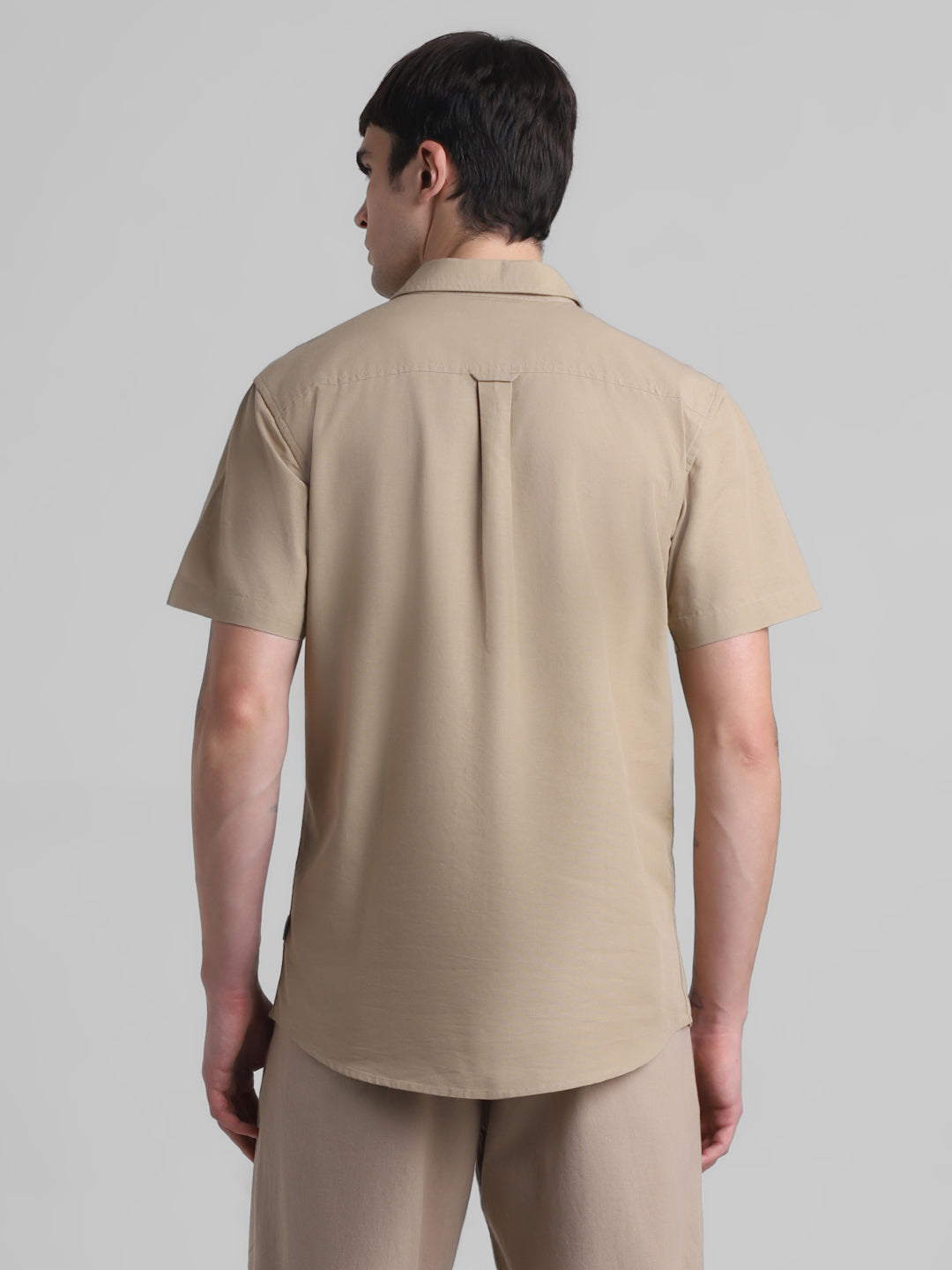 Beige Short Sleeve Shirt