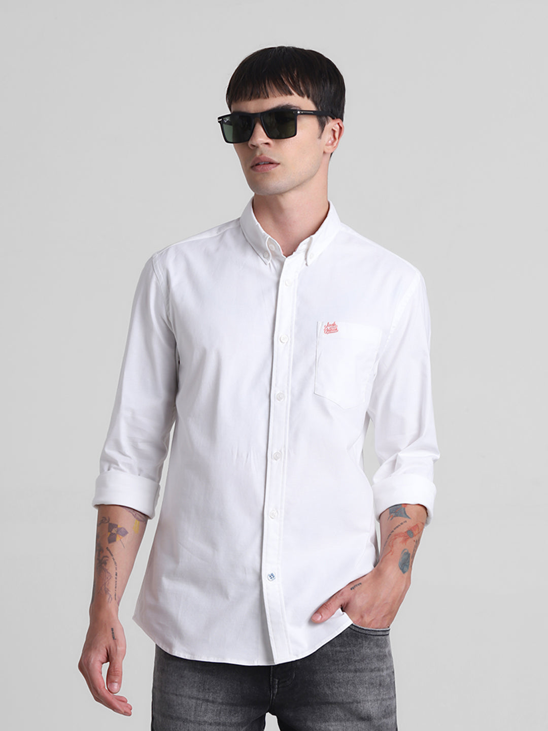 White Button-Down Shirt