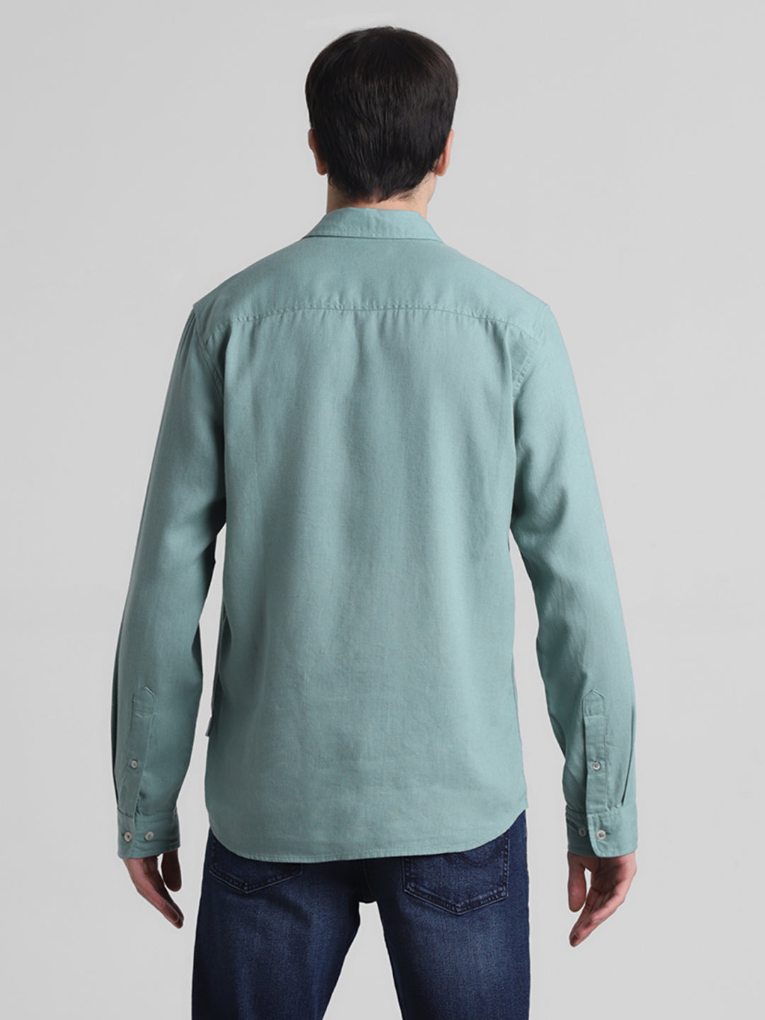 Sage Green Linen Blend Shirt