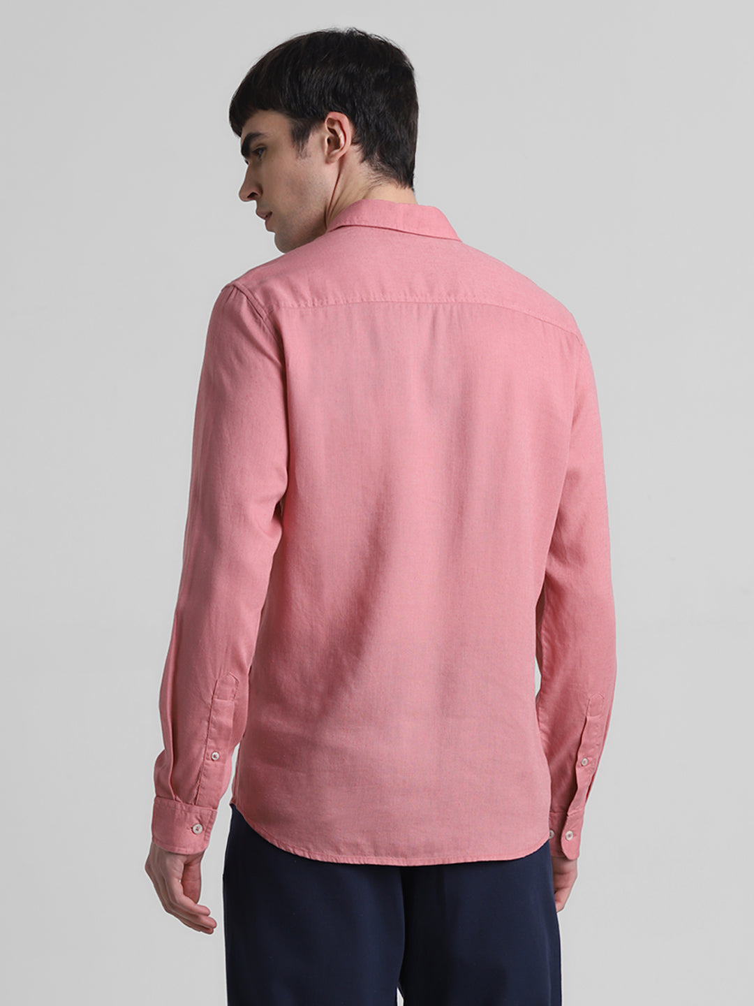 Pink Linen Blend Shirt