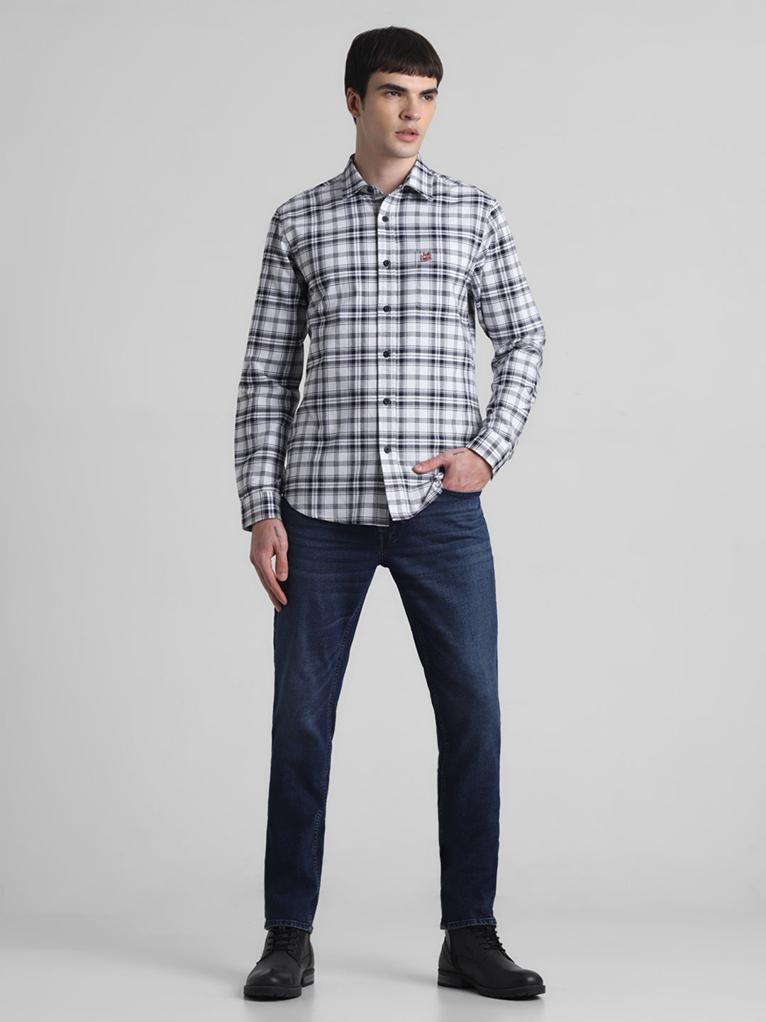 JACK&JONES Slim Check Small Shirts