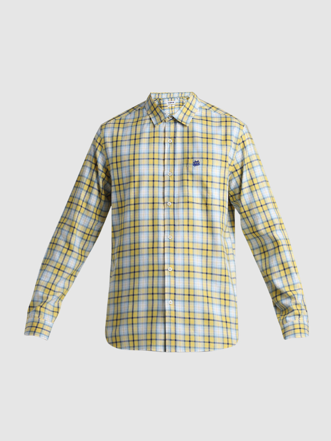 Yellow Check Cotton Shirt