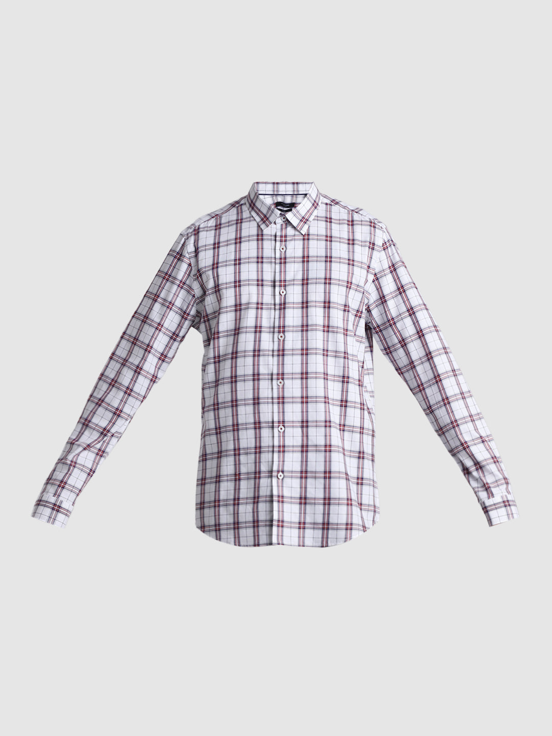 White Check Full Sleeves Shirt