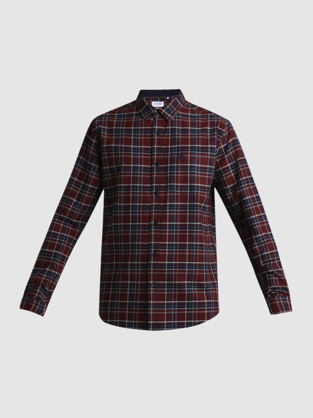 Maroon Check Cotton Shirt