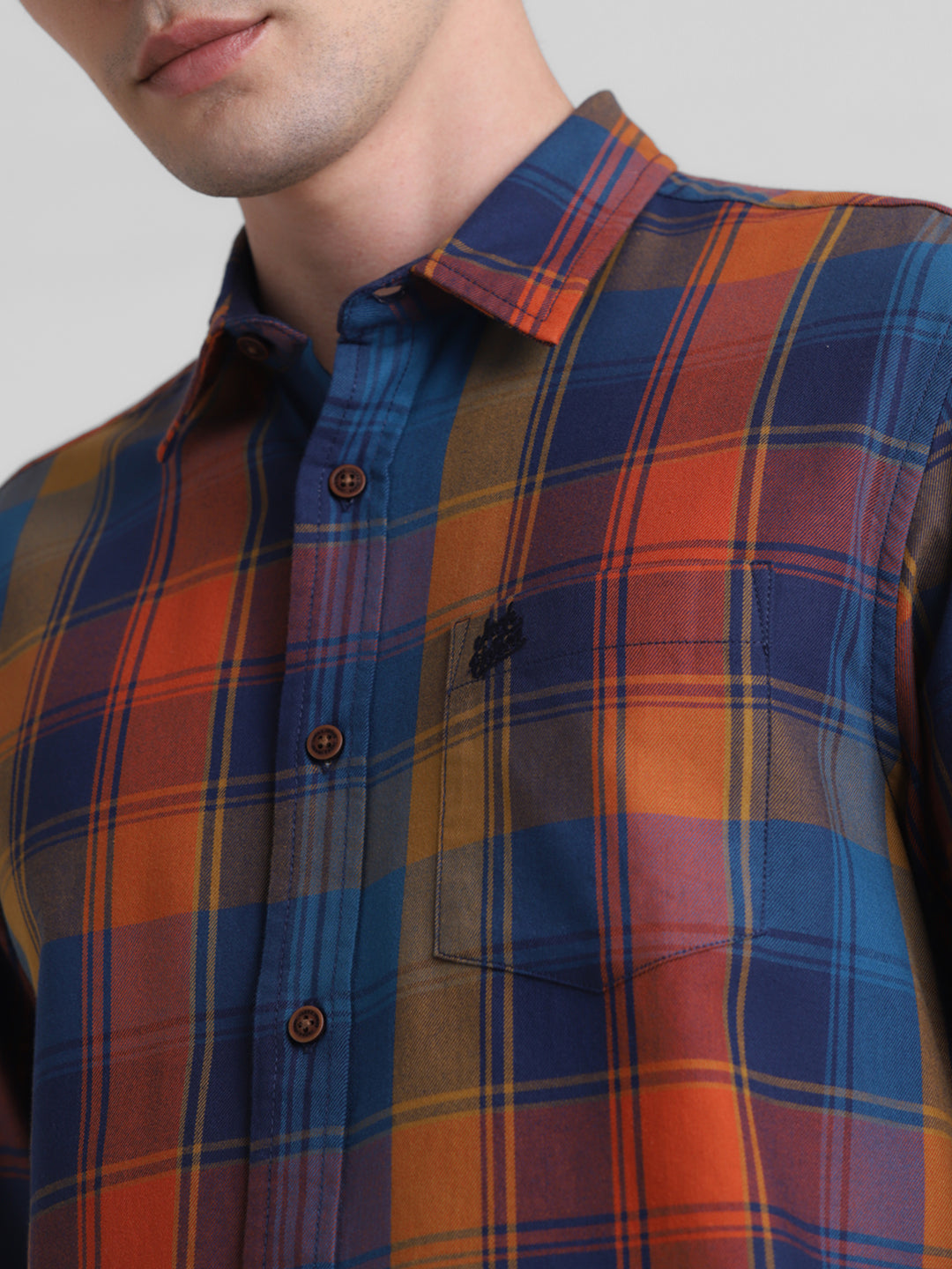 Multi-Colour Check Cotton Shirt