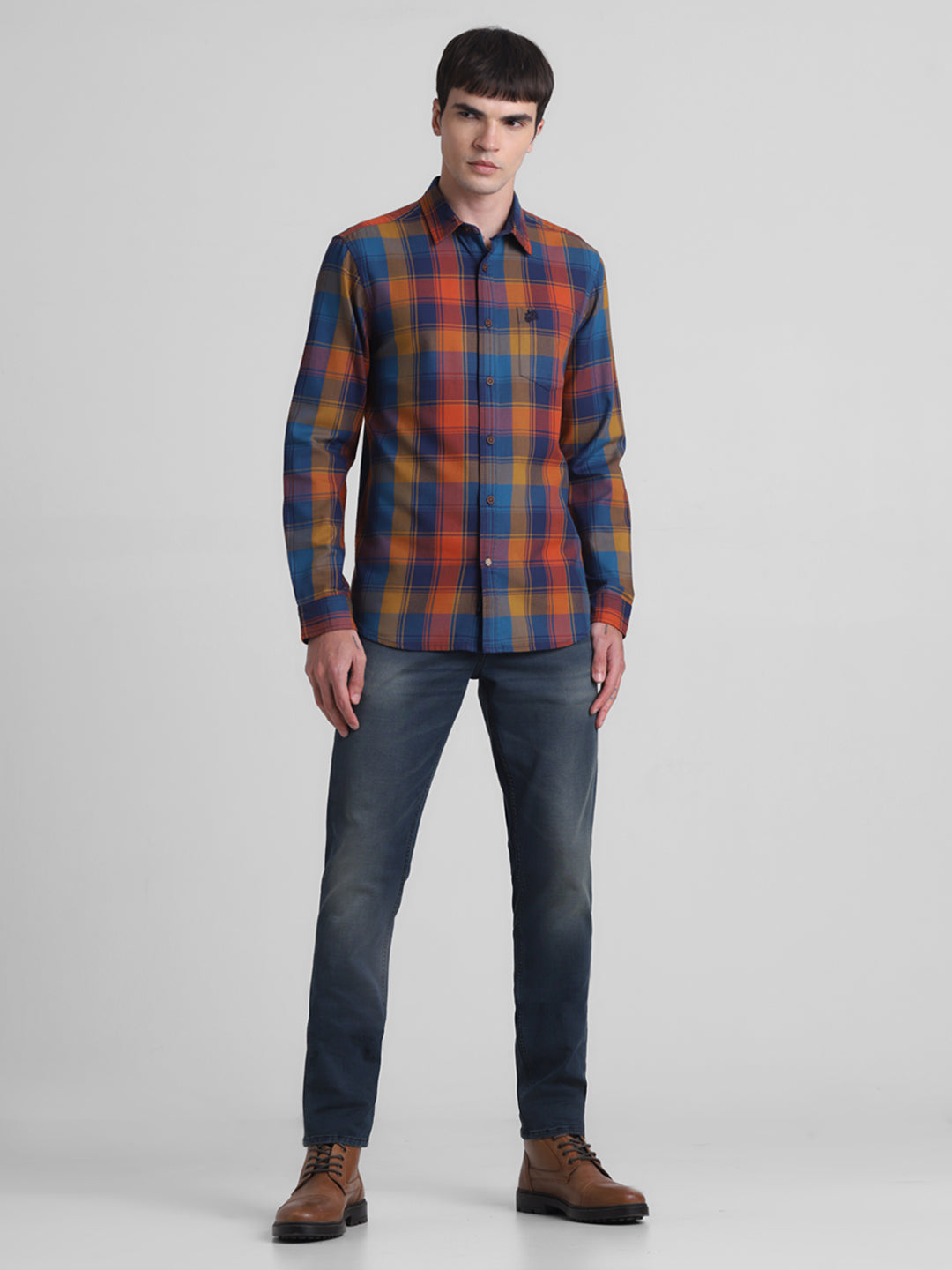 Multi-Colour Check Cotton Shirt