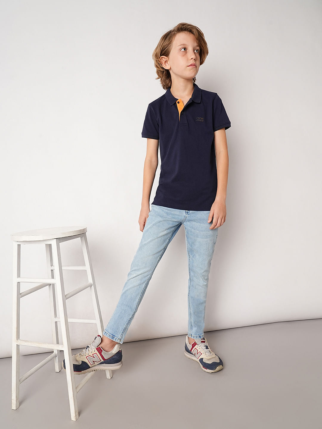 Blue Mid Rise Slim Fit Jeans - 4/5Y