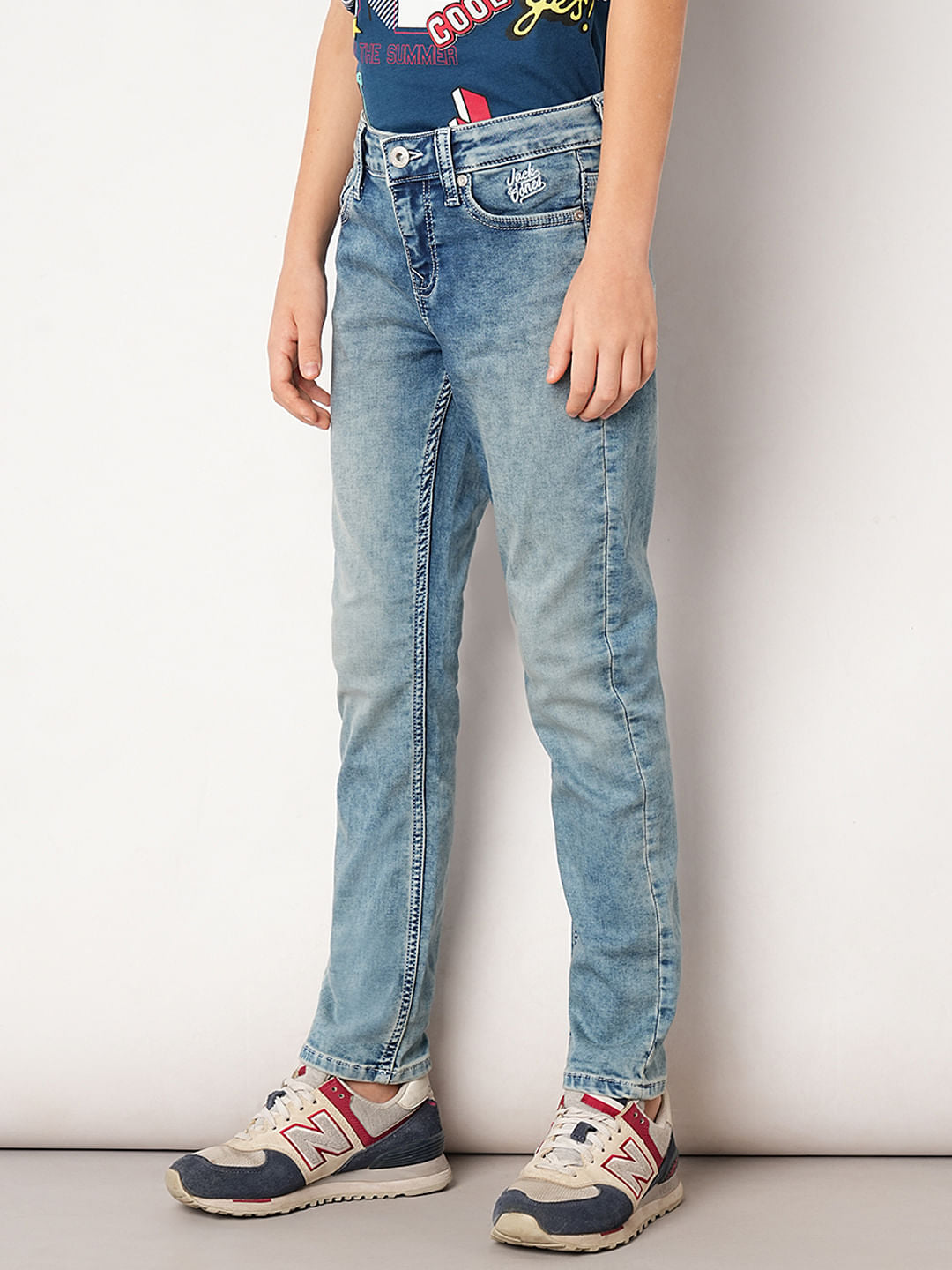 Blue Washed Regular Fit Jeans