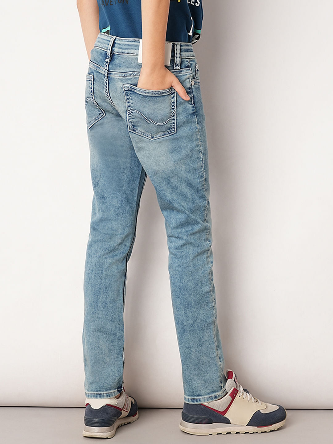 Blue Washed Regular Fit Jeans