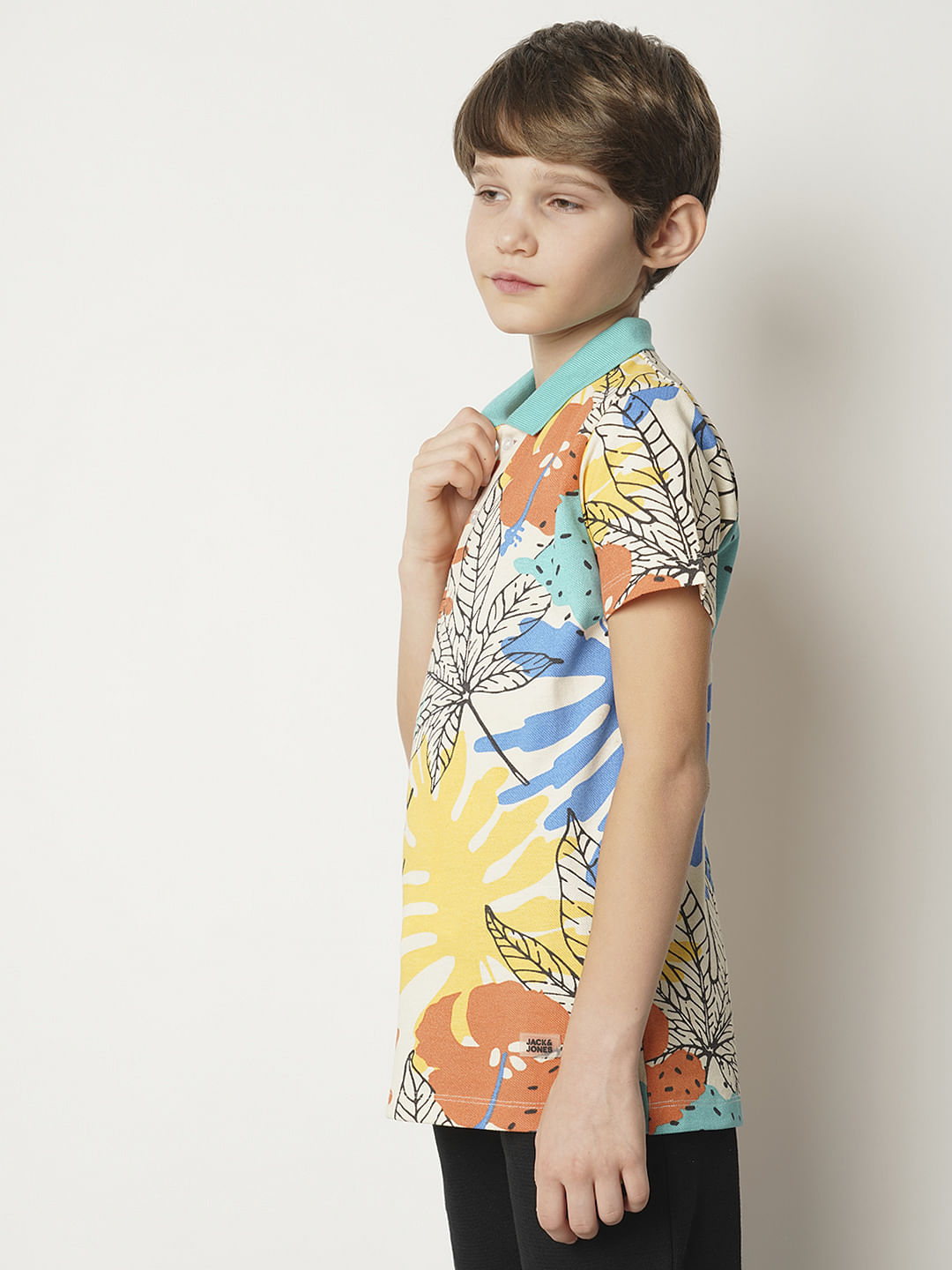 Yellow Printed Polo T-shirt