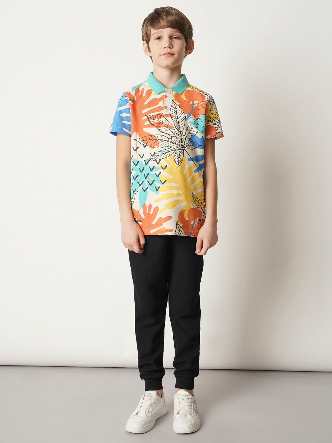 Yellow Printed Polo T-shirt