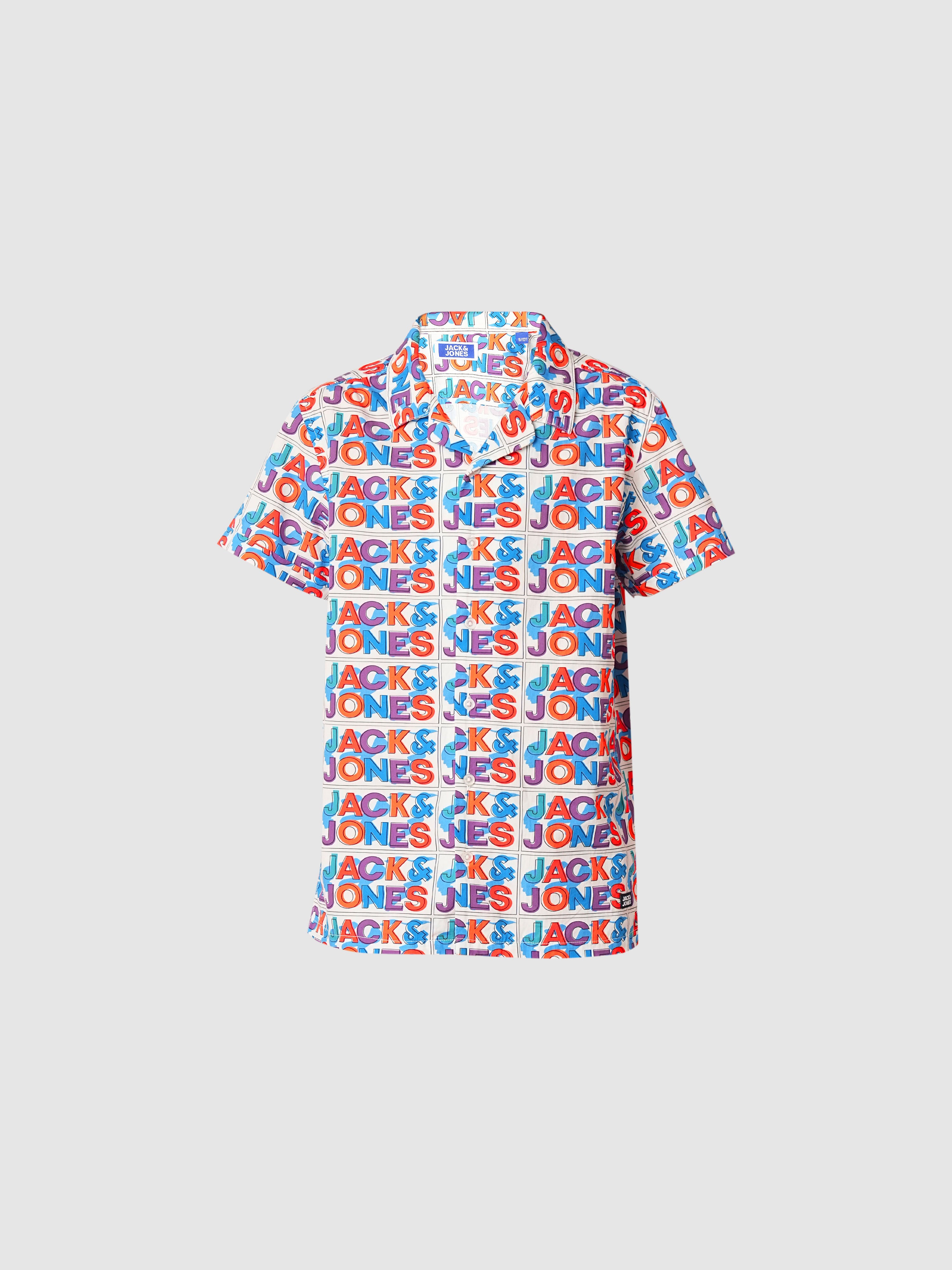 White Logo Print Co-ord Set Shirt