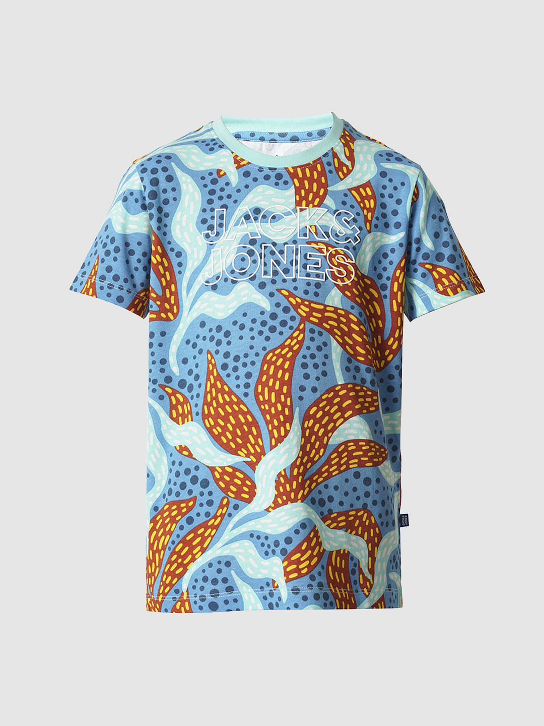 Boys Blue Coral Print Co-ord Set T-shirt