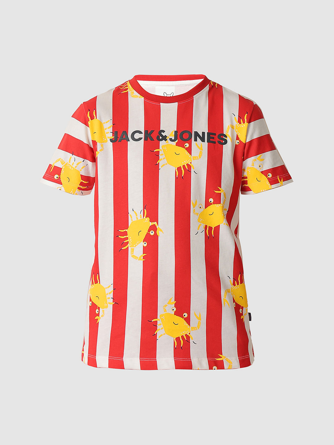 Boys Red Striped Co-ord Set T-shirt