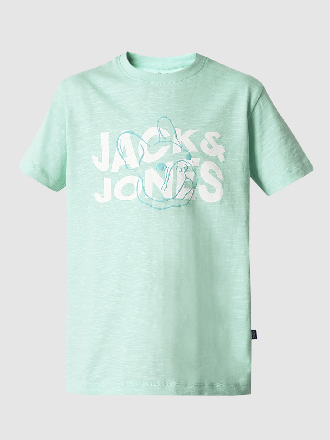 Boys Blue Logo Print Crew Neck T-shirt