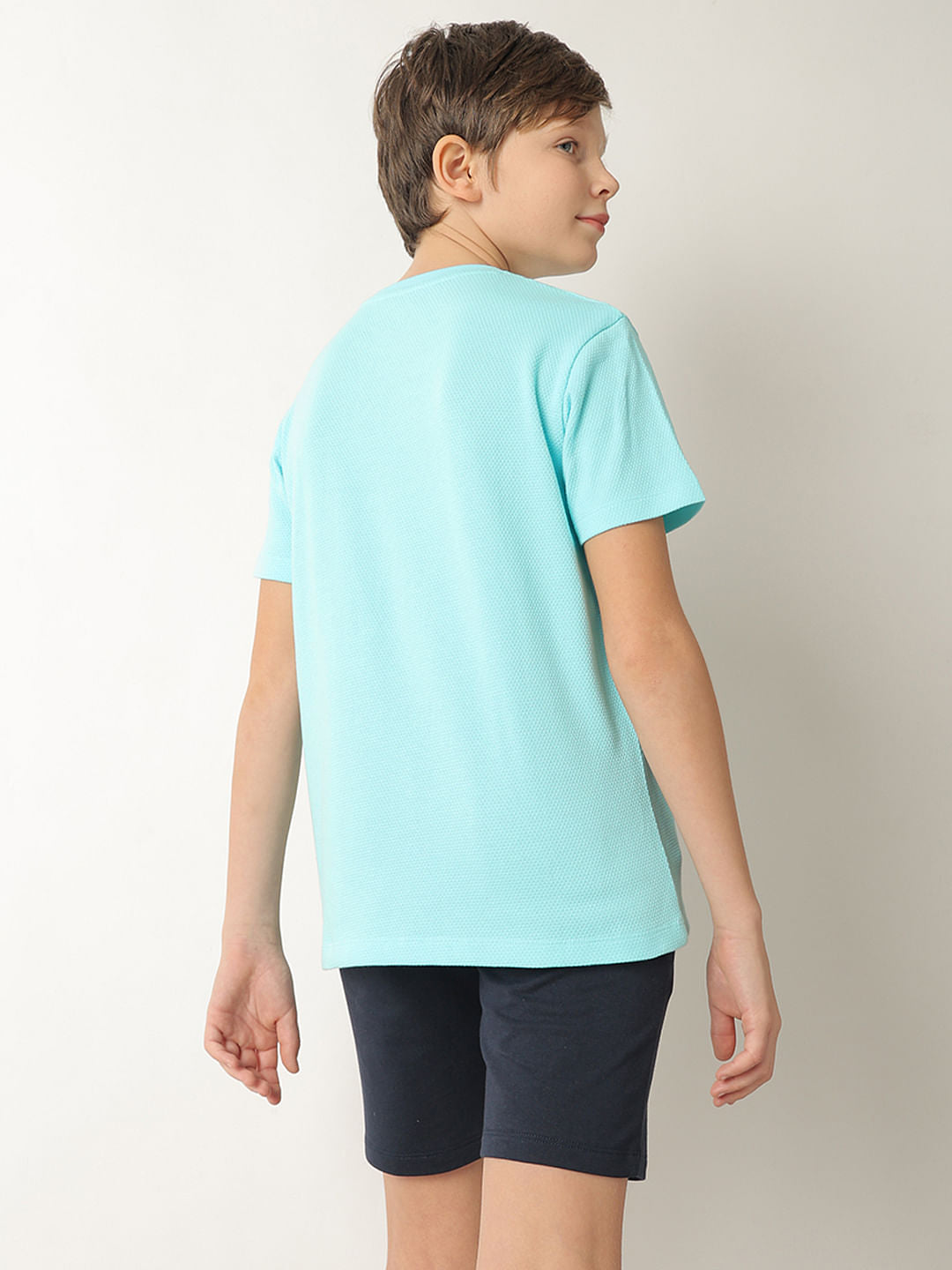 Boys Blue Logo Crew Neck T-shirt