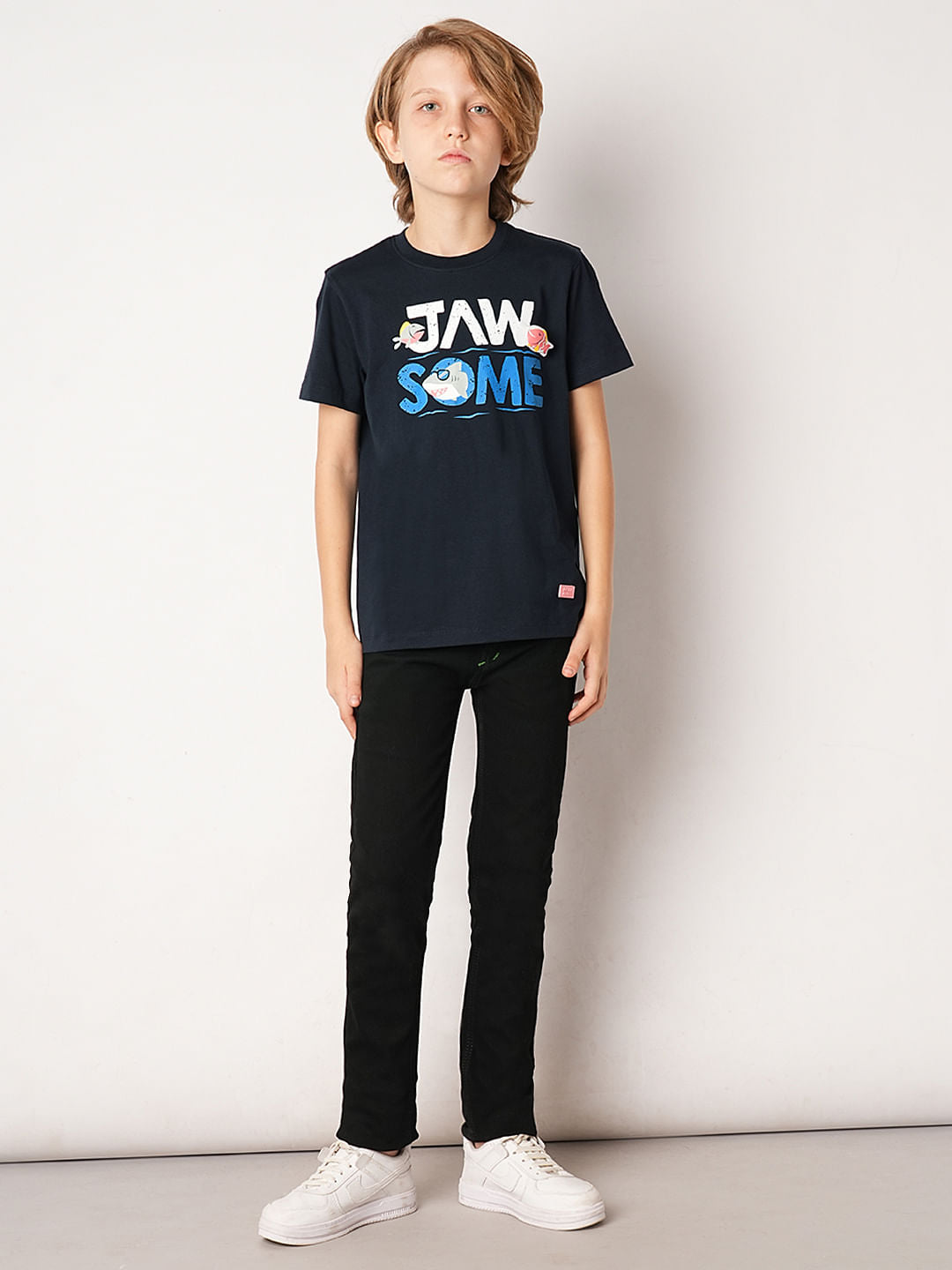 Blue Graphic Print T-shirt