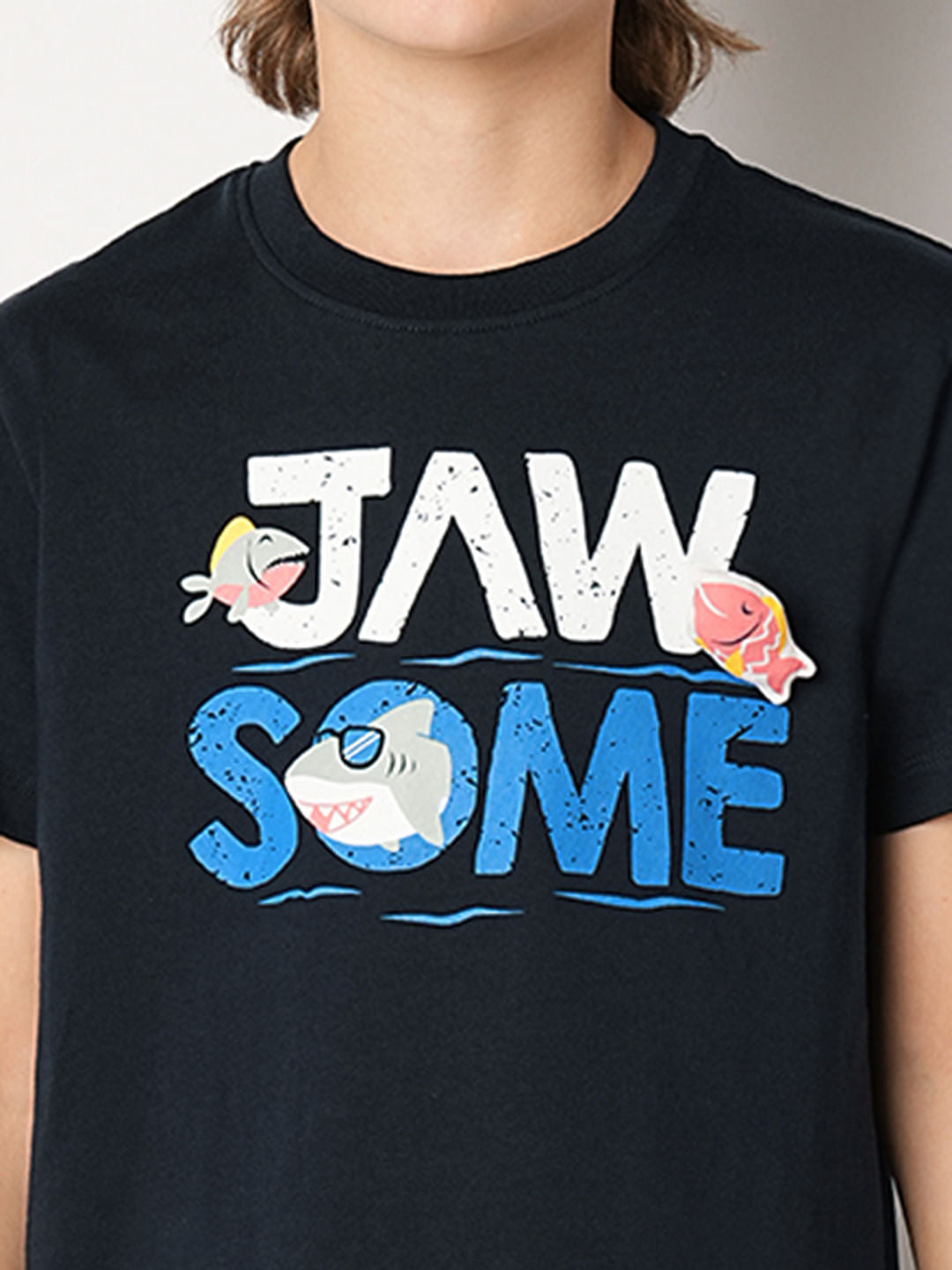 Blue Graphic Print T-shirt