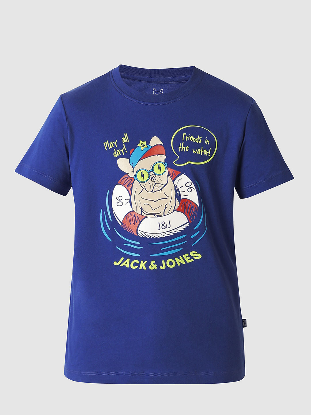 Boys Blue Graphic Print T-shirt