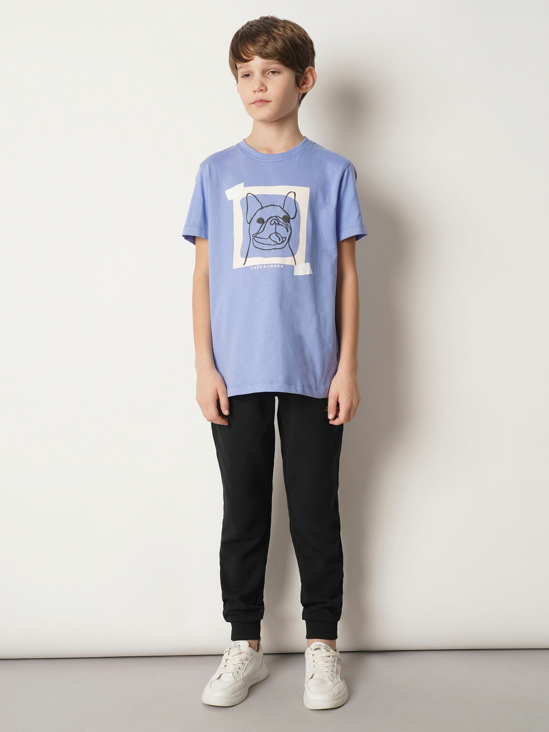 Boys Purple Printed T-shirt