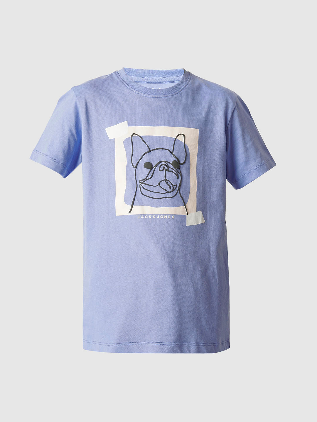 Boys Purple Printed T-shirt