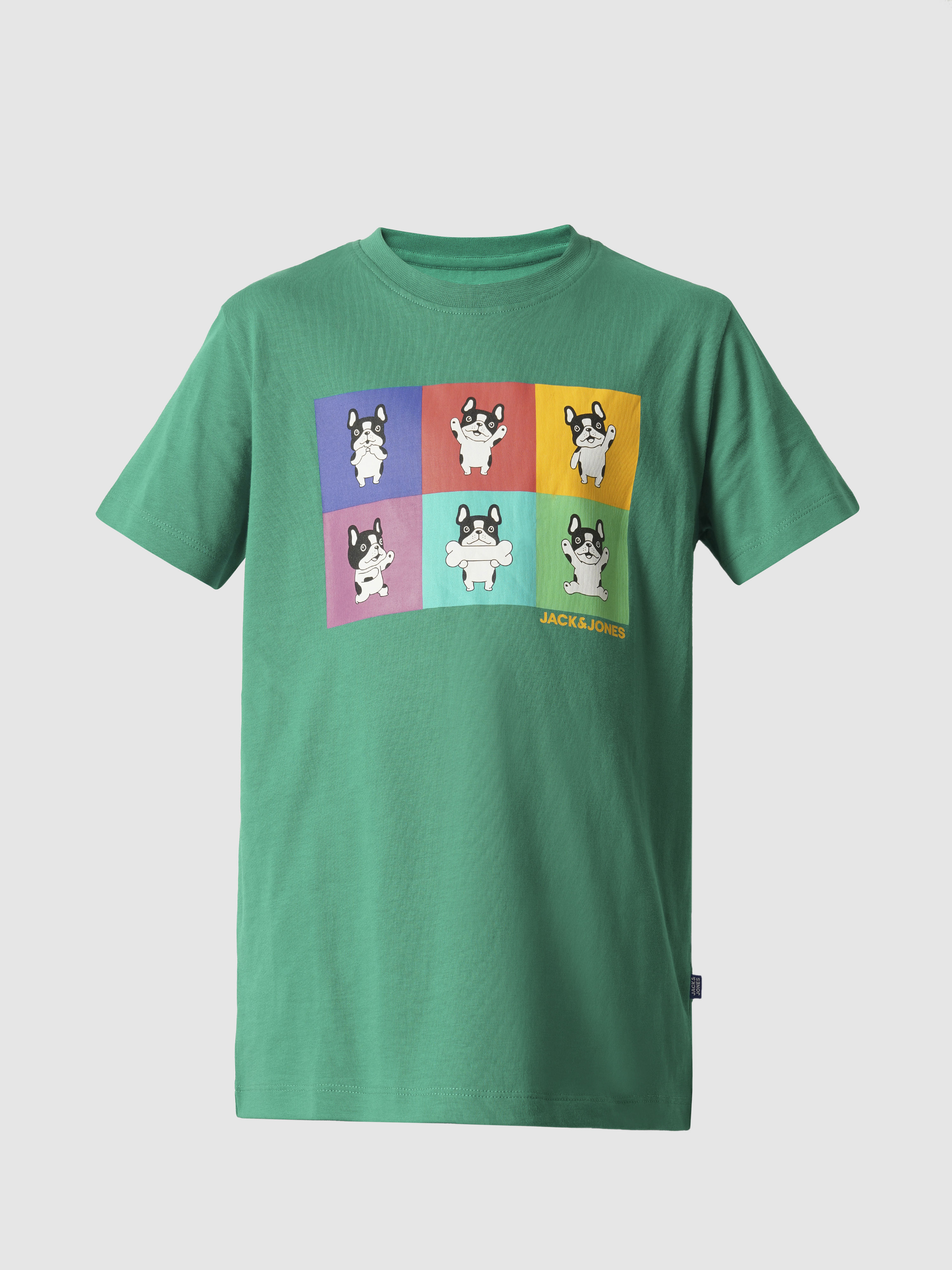 Boys Green Moody Doggo Print T-shirt