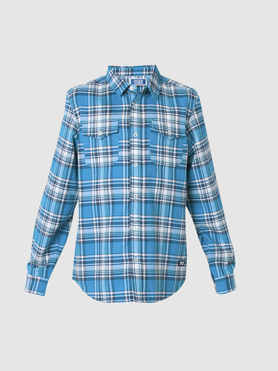 Boys Blue Check Full Sleeves Shirt