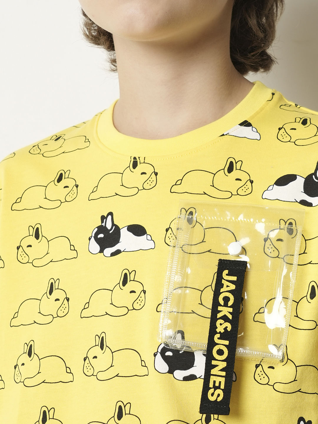 Boys Yellow Sleepy Doggo Co-ord Set T-shirt