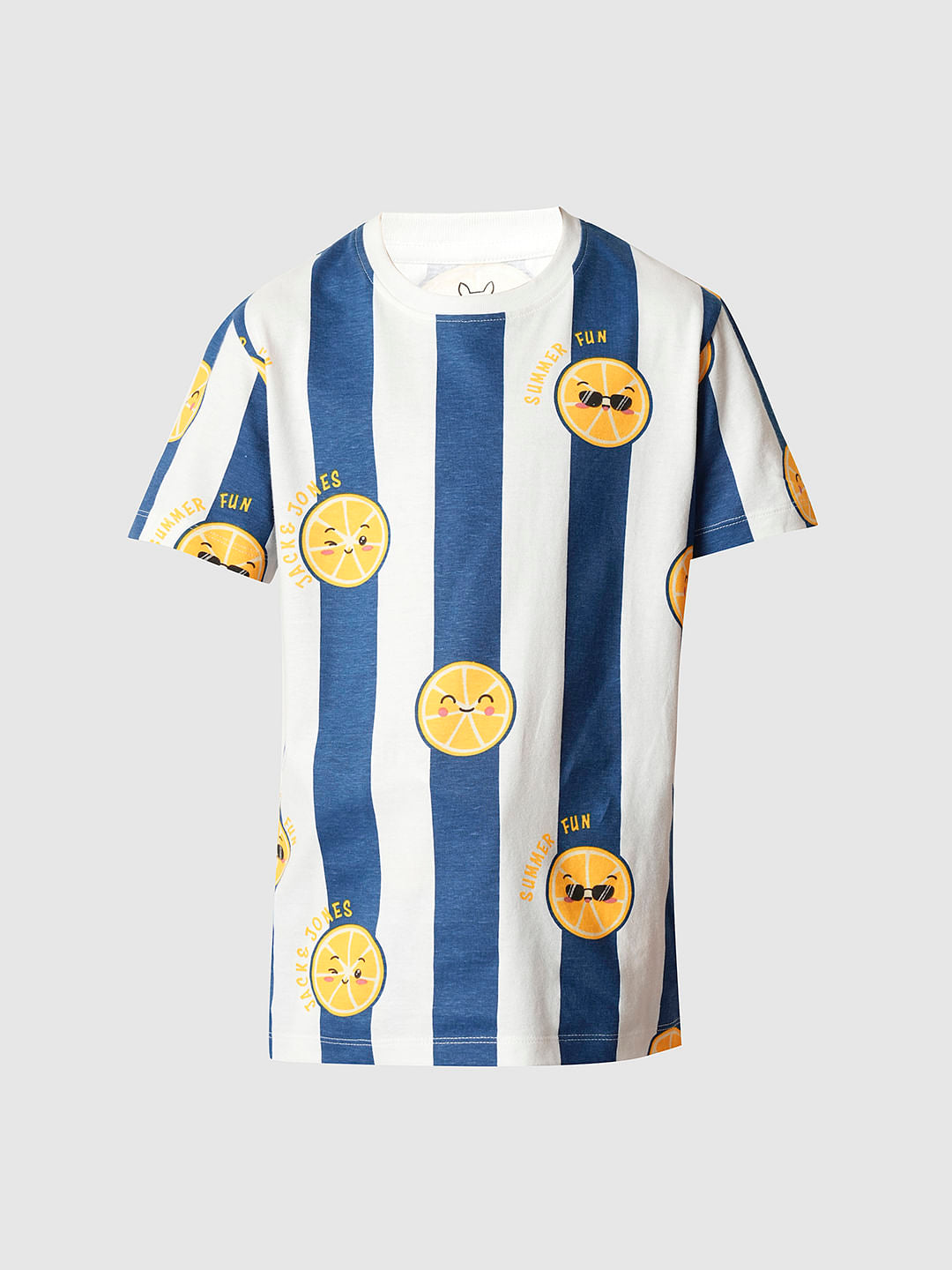 Boys Blue Smiley Print Co-ord Set T-shirt