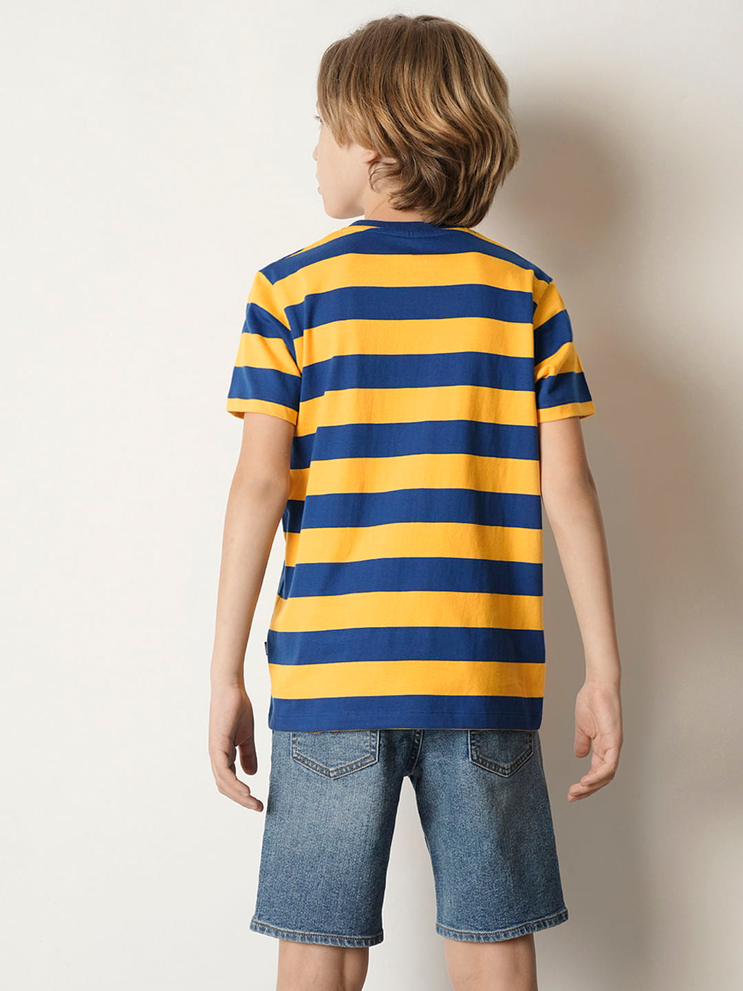 Boys Yellow Striped T-shirt
