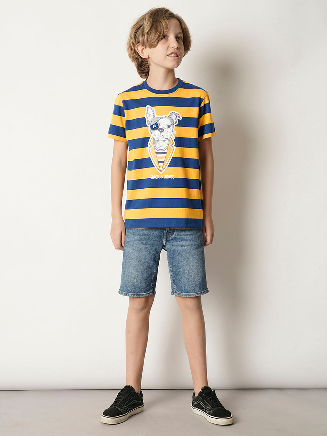Boys Yellow Striped T-shirt