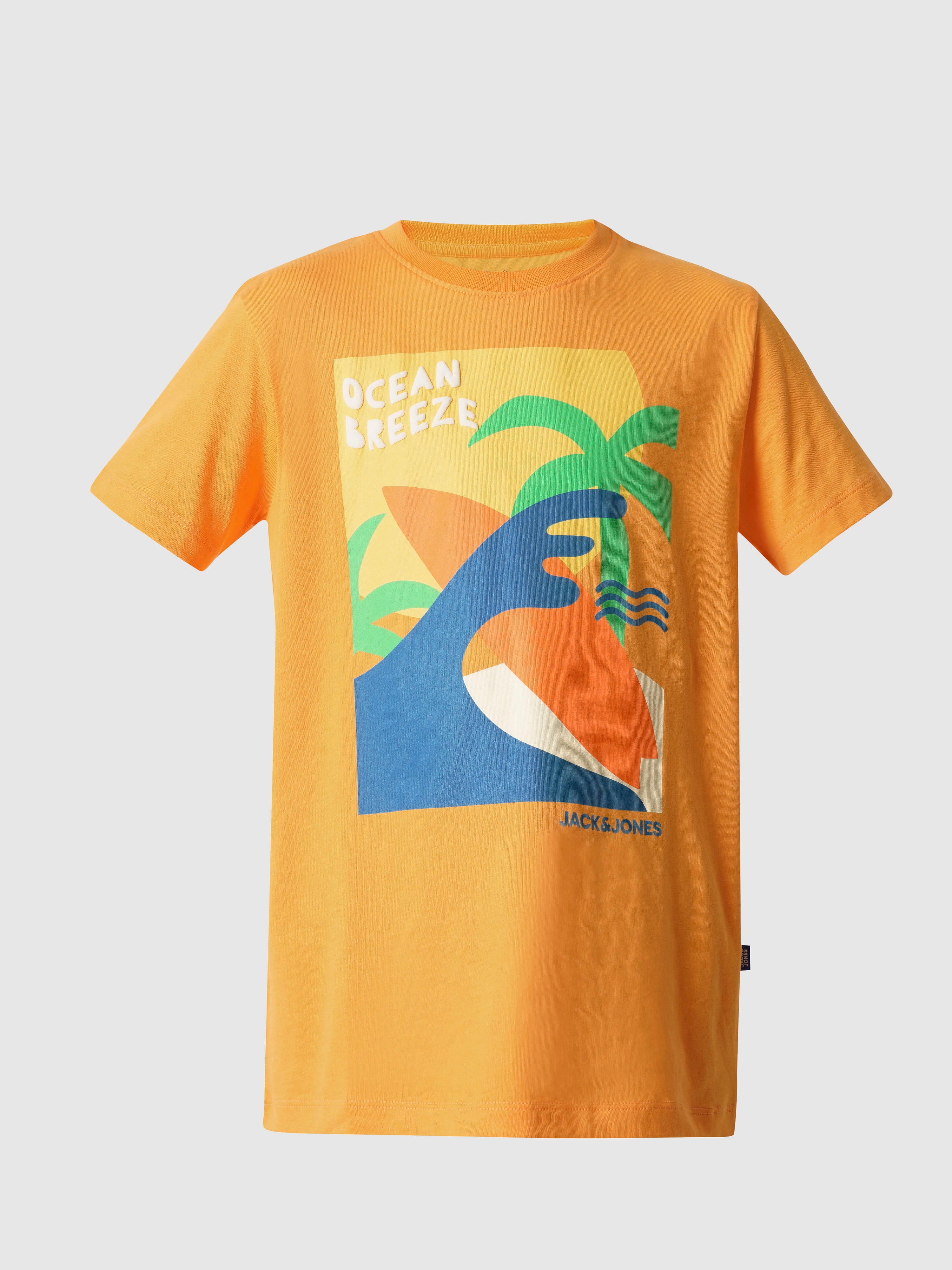 Boys Orange Ocean Breeze Crew Neck T-shirt