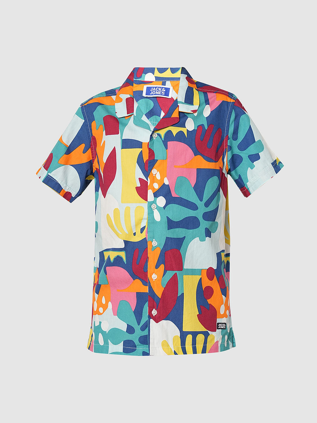 Boys Blue Printed Co-ord Set Shirt